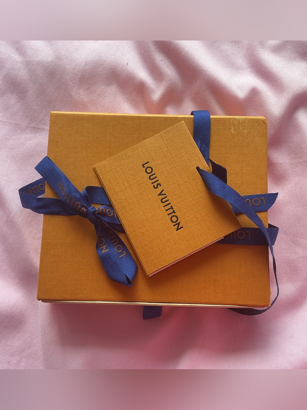 Louis Vuitton Small Empty Gift Box with Cobalt Blue Ribbon